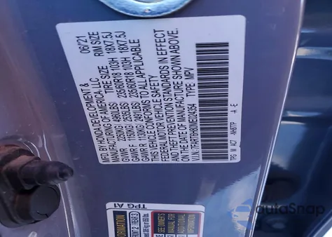2021 Honda Cr-V Exl from USA, damaged, VIN 7FART6H80ME024354